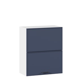 Горизонтальный настенный шкаф 600 комбинированный Индиго ЛД 298.970.000.125, Белый/Тёмно-синий в Петропавловске-Камчатском