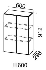 Шкаф на кухню Модус, Ш600/912, галифакс в Петропавловске-Камчатском