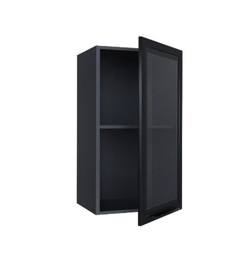 Настенный шкаф Герда 400 со вставкой 279.320.000.090 (Чёрный/Чёрный) в Петропавловске-Камчатском - изображение 1