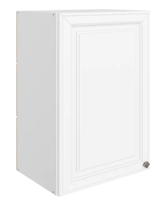 Шкаф навесной Мишель L450 H720 (1 дв. гл.) эмаль (белый/белый) в Петропавловске-Камчатском