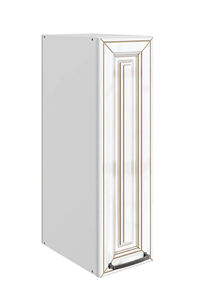 Шкаф на кухню Атланта L200 H720 (1 дв. гл.) эмаль (белый/белый глянец патина золото) в Петропавловске-Камчатском - предосмотр