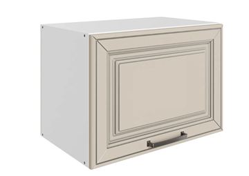 Кухонный навесной шкаф Атланта L500 Н360 (1 дв. гл.) эмаль (белый/сливки патина платина) в Петропавловске-Камчатском