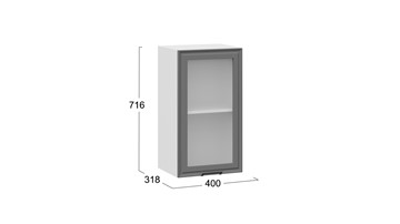 Кухонный шкаф Белладжио 1В4С (Белый, Софт графит) в Петропавловске-Камчатском - предосмотр 2