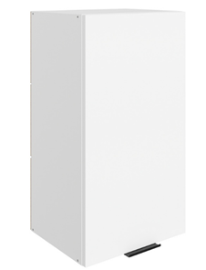 Шкаф навесной Стоун L400 Н720 (1 дв. гл.) (белый/джелато софттач) в Петропавловске-Камчатском