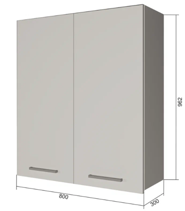 Кухонный шкаф В9 80, Сатин/Белый в Петропавловске-Камчатском - изображение