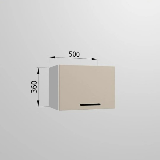 Навесной кухонный шкаф ВГ 50, Сатин/Белый в Петропавловске-Камчатском - изображение 1
