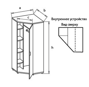 Шкаф угловой Моно-Люкс G5Q05 в Петропавловске-Камчатском - изображение 1