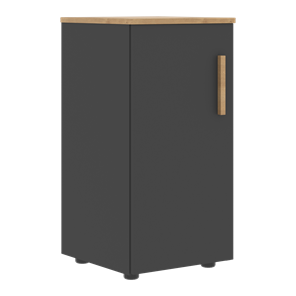 Низкий шкаф колонна с левой дверью FORTA Графит-Дуб Гамильтон  FLC 40.1 (L) (399х404х801) в Петропавловске-Камчатском