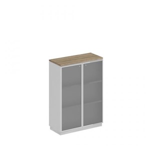Шкаф для документов средний стекло в рамке Speech Cube (90x40x124.6) СИ 319 ДС БП ХР в Петропавловске-Камчатском