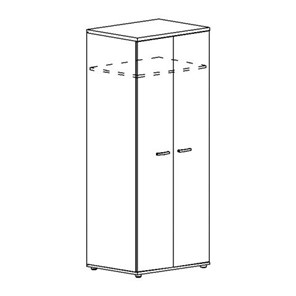 Шкаф для одежды глубокий А4, (78x59x193) белый премиум А4 9311 БП в Петропавловске-Камчатском