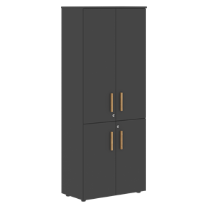 Шкаф комбинированный FORTA Черный Графит FHC 80.2(Z) (798х404х1965) в Петропавловске-Камчатском