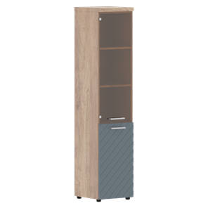 Шкаф-стеллаж TORR LUX TLHC 42.2 L колонка комбинированная с топом 435х452х1958 Дуб Каньон/ Серо-голубой в Петропавловске-Камчатском