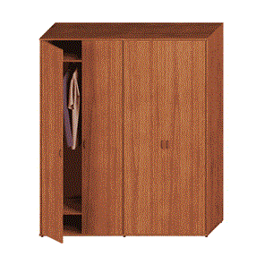 Шкаф офисный комбинированный Престиж, одежда/закрытый, темный орех, 175x46x203, Исп.59 в Петропавловске-Камчатском