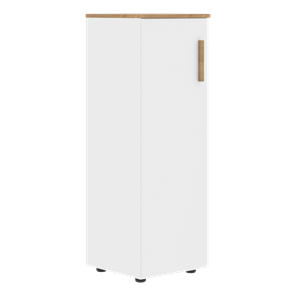 Шкаф колонна средний с левой дверью FORTA Белый-Дуб Гамильтон  FMC 40.1 (L) (399х404х801) в Петропавловске-Камчатском