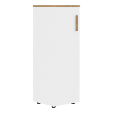 Шкаф колонна средний с левой дверью FORTA Белый-Дуб Гамильтон  FMC 40.1 (L) (399х404х801) в Петропавловске-Камчатском - изображение
