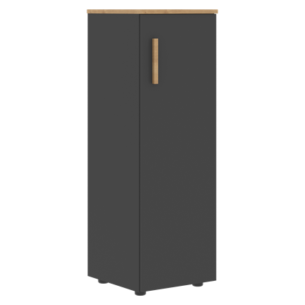 Средний шкаф колонна с глухой дверью правой FORTA Графит-Дуб Гамильтон   FMC 40.1 (R) (399х404х801) в Петропавловске-Камчатском - изображение