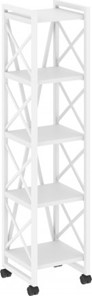 Стеллаж мобильный Loft VR.L-MST.K-5.4, Белый/Белый металл в Петропавловске-Камчатском