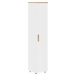 Высокий шкаф с глухой дверью колонна FORTA Белый-Дуб Гамильтон  FHC 40.1 (L/R) (399х404х1965) в Петропавловске-Камчатском
