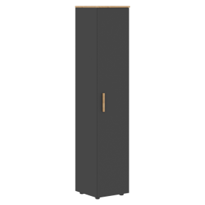 Высокий шкаф колонна с глухой дверью FORTA Графит-Дуб Гамильтон   FHC 40.1 (L/R) (399х404х1965) в Петропавловске-Камчатском