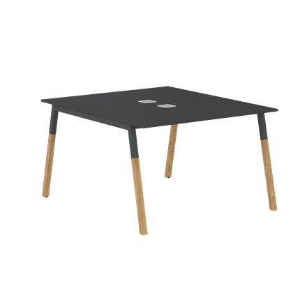 Стол для переговоров FORTA Черный Графит-Черный Графит-Бук  FWST 1113 (1180x1346x733) в Петропавловске-Камчатском - изображение