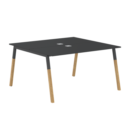 Стол для переговоров FORTA Черный Графит-Черный Графит-Бук  FWST 1313 (1380x1346x733) в Петропавловске-Камчатском - изображение