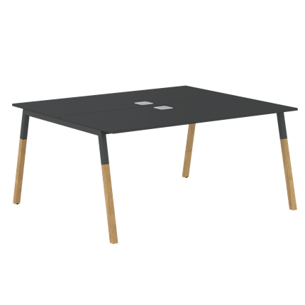 Стол для переговоров FORTA Черный Графит-Черный Графит-Бук FWST 1513 (1580x1346x733) в Петропавловске-Камчатском - изображение