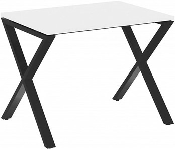 Письменный стол Loft VR.L-SRX-2.7, Белый Бриллиант/Черный металл в Петропавловске-Камчатском