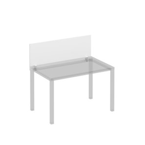 Экран для стола 120 на белом металлокаркасе фронтальный Комфорт КФ, белый премиум (120x45x1.8) К.Б 841 в Петропавловске-Камчатском