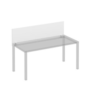 Экран для стола 160 на белом каркасе с кронштейнами Комфорт КФ, белый премиум (160x45x1.8) К.Б 843 в Петропавловске-Камчатском