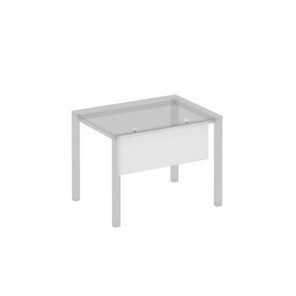 Экран стола защитный (ДСП) с кронштейнами для стола 100 на белом металлокаркасе Комфорт КФ, белый премиум (85x3.2x1.8) К.Б1 810 в Петропавловске-Камчатском