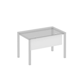 Экран стола защитный (ДСП) с кронштейнами для стола 120 на белом металлокаркасе Комфорт КФ, белый премиум (120x3.2x1.8) К.Б1 812 в Петропавловске-Камчатском