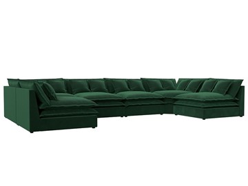 П-образный диван Лига-040, Зеленый (велюр) в Петропавловске-Камчатском