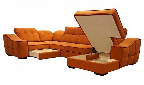 Угловой диван N-11-M (П1+ПС+УС+Д2+Д5+П1) в Петропавловске-Камчатском - изображение 1