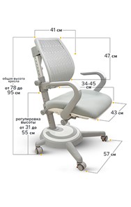 Растущее кресло Mealux Ergoback BL (арт.Y-1020 KBL) в Петропавловске-Камчатском - предосмотр 1