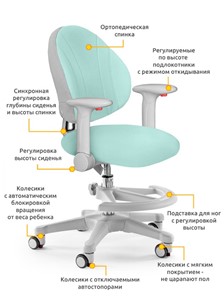 Детское кресло Mealux Mio, Зеленый в Петропавловске-Камчатском - предосмотр 1
