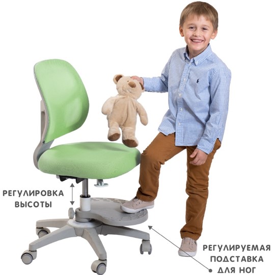 Детское кресло Holto-22 зеленое в Петропавловске-Камчатском - изображение 2