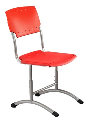 Детский стул регулируемый Отличник.3 5-7, Красный RAL 3002/Светло-серый в Петропавловске-Камчатском - изображение