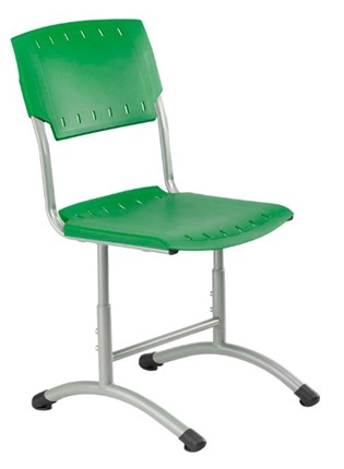 Детский стул регулируемый Отличник.3 5-7, Зеленый RAL 6001/Светло-серый в Петропавловске-Камчатском - изображение