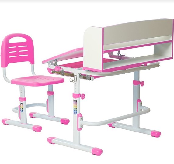 Детский стол-трансформер SET HOLTO-26 с надстройкой (розовый) в Петропавловске-Камчатском - изображение 11