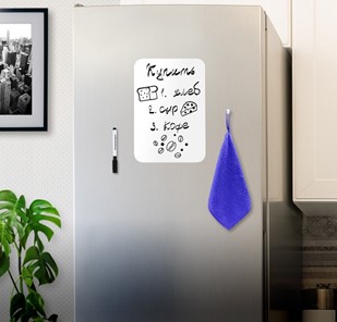Доска магнитно-маркерная на холодильник BRAUBERG, 30х21 см с маркером, магнитом и салфеткой в Петропавловске-Камчатском - предосмотр 2