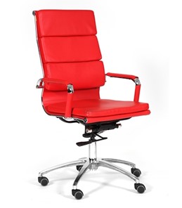 Офисное кресло CHAIRMAN 750 экокожа красная в Петропавловске-Камчатском - предосмотр